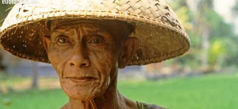Alter Mann auf Bali
