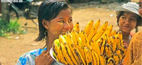 Bananenverkauf in Burma