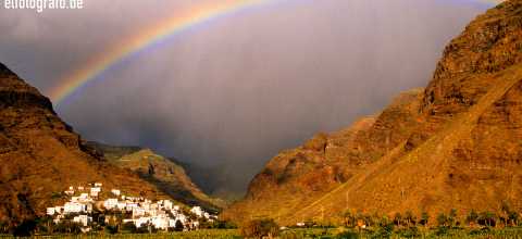Regenbogen über Calera auf La Gomera