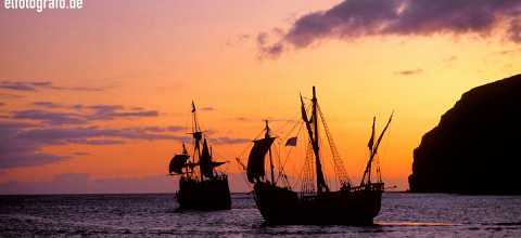 Historische Segelschiffe vor La Gomera