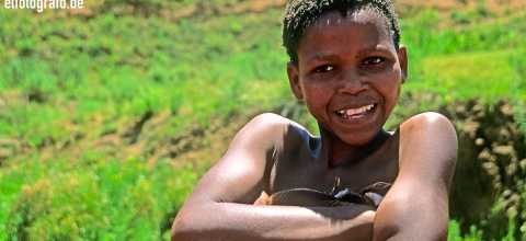 Junge in Lesotho